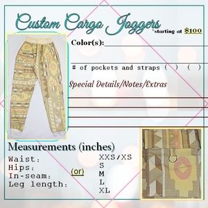 Custom 1/1 joggers